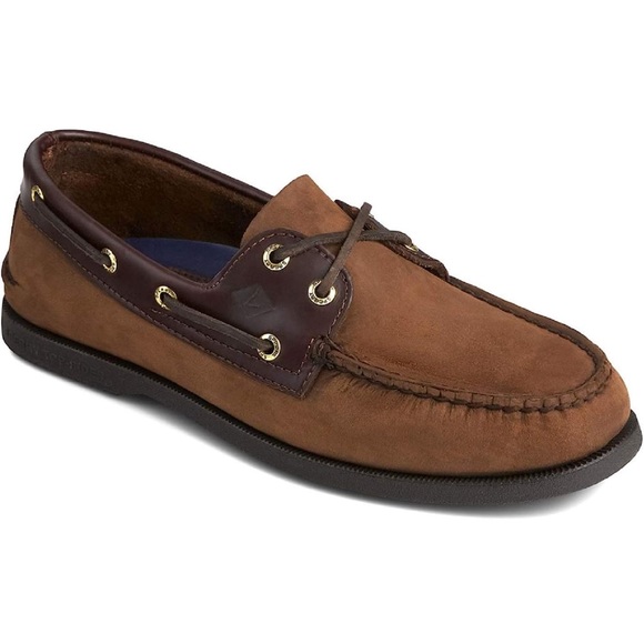 NIB Sperry Men's Authentic Original 2-Eye Boat Shoe Brown Buck - Picture 1 of 12